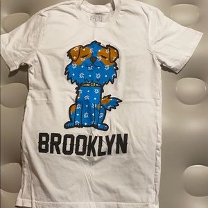 A white Brooklyn Vinnies shirt size small